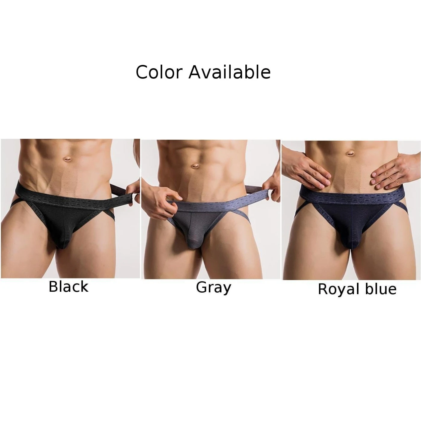 

Jockstrap Briefs Men Sexy Gay Underwear Briefs Convex Pouch Jock Strap T-Back G-String Exotic Lingerie Buttocks Hollow Thong A50