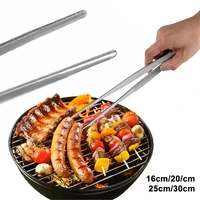 16202530cm toothed tweezers stainless steel long food tongs barbecue bbq tool durable to use for kitchen