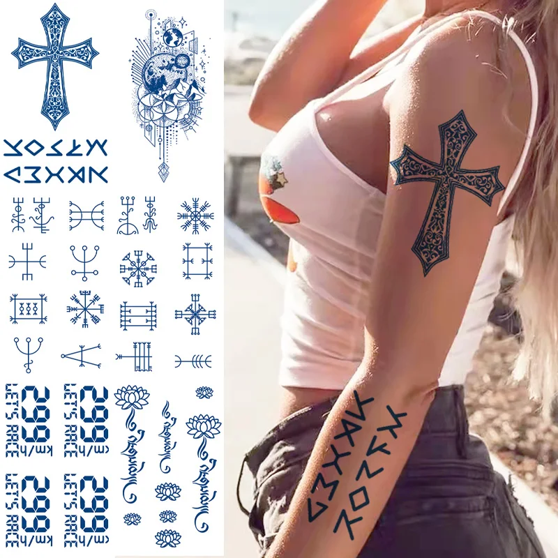 

Temporary Tattoos Long Lasting Waterproof Sticker Art Painting Arm Tattoos Sticker Realistic Fake Sunshine Lover Sticker Tattoos