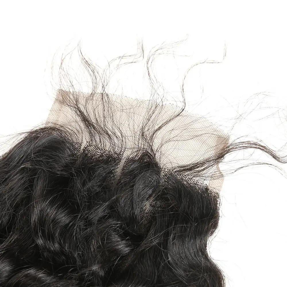 4*4 малазийские глубокие кудрявые человеческие волосы на шнуровке бесплатная