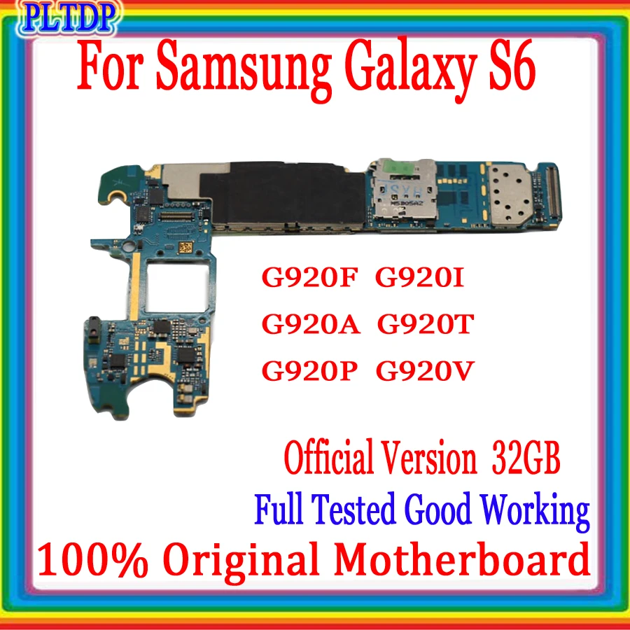 Материнская плата официальной версии 32 ГБ для Samsung Galaxy S6 G920F G920P G920V G920A G920T G920I