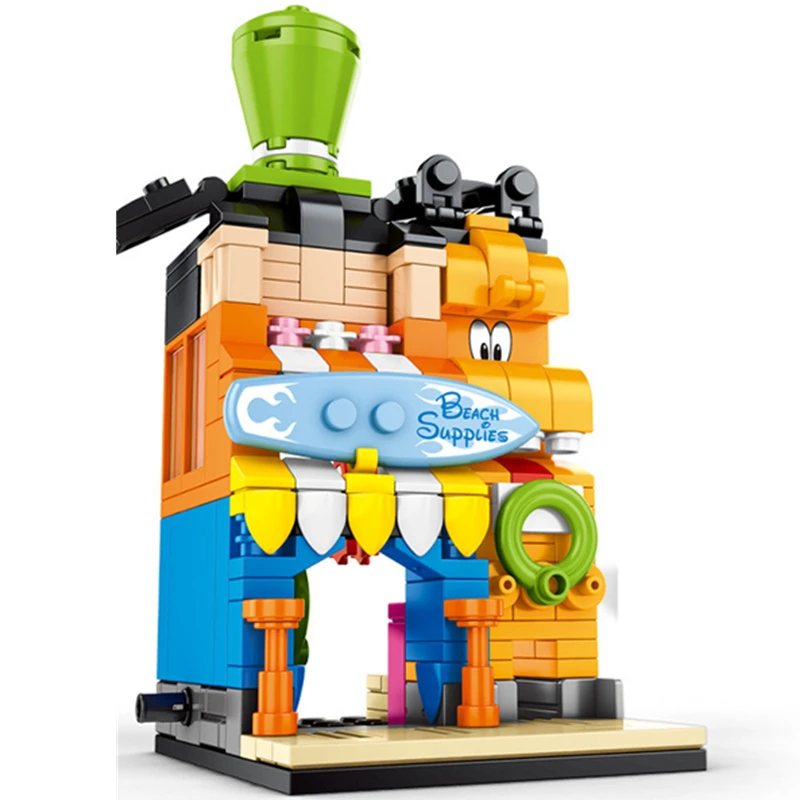 Without original Box Друзья принцесса девушки Микки Минни Маус Goofy магазин дом замок сердце озеро городской Строительный Блок Совместимые части игрушек создатель - Цвет: Without original Box