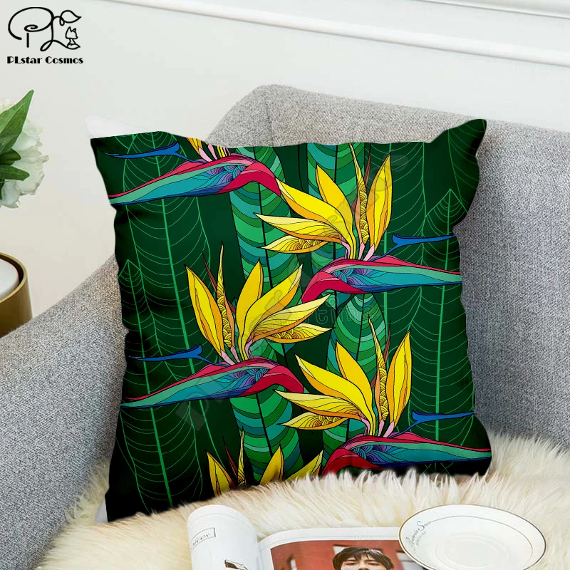 

Fresh flowers 3D printed Pillow Case Polyester Decorative Pillowcases Throw Pillow Cover style-2