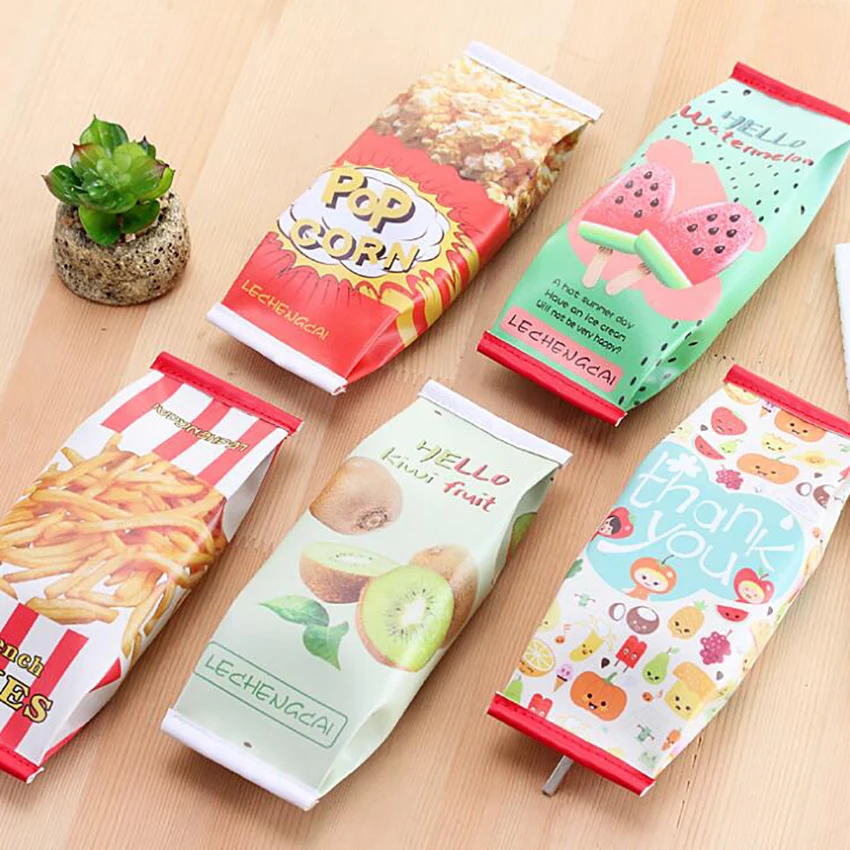 Творческий картофеля фри закусок карандашей фрукты чехол Простой одно отделение