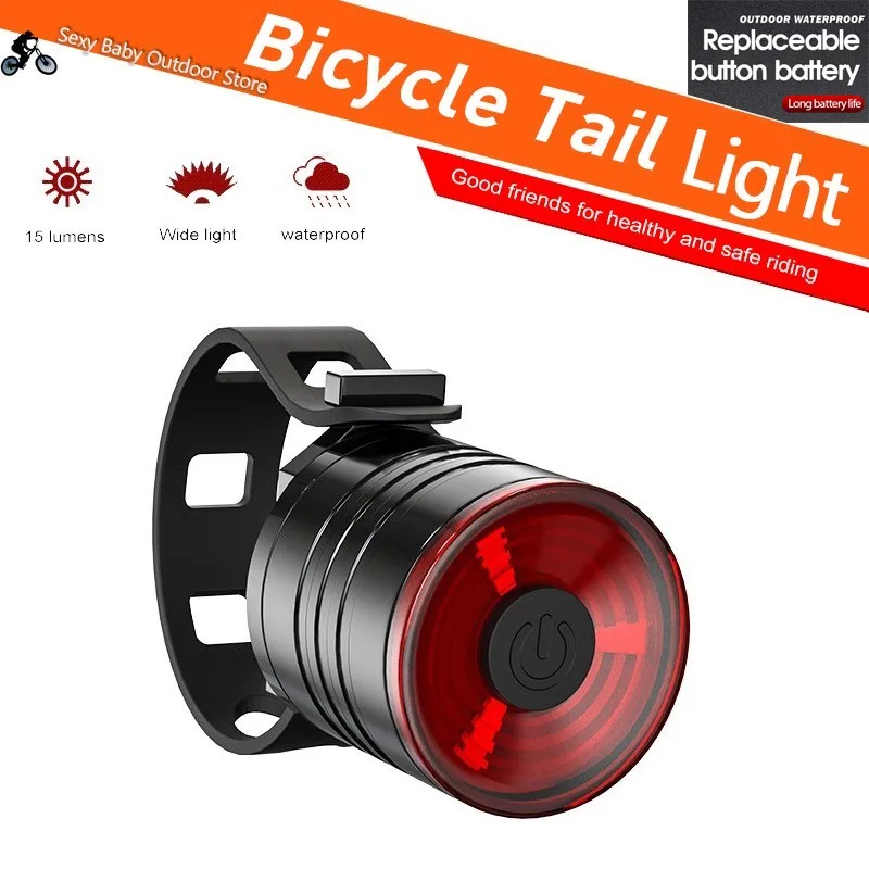 

Bicycle Light Taillight Aluminum Alloy Helmet Night Riding Warning Mountain Bike LED Headlight Rear Light Bicycle Accessories