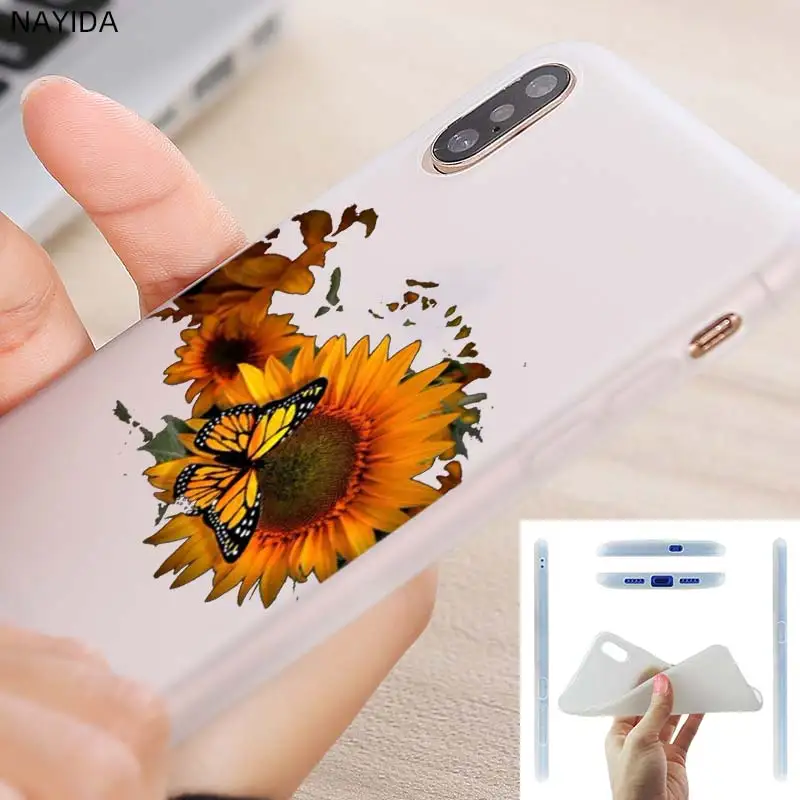 Мягкий силиконовый чехол для Xiaomi Redmi Note 11 10 9 8 7 Pro Max 10s 9s 8t 4G 5Gr Цветы бабочки в вазе