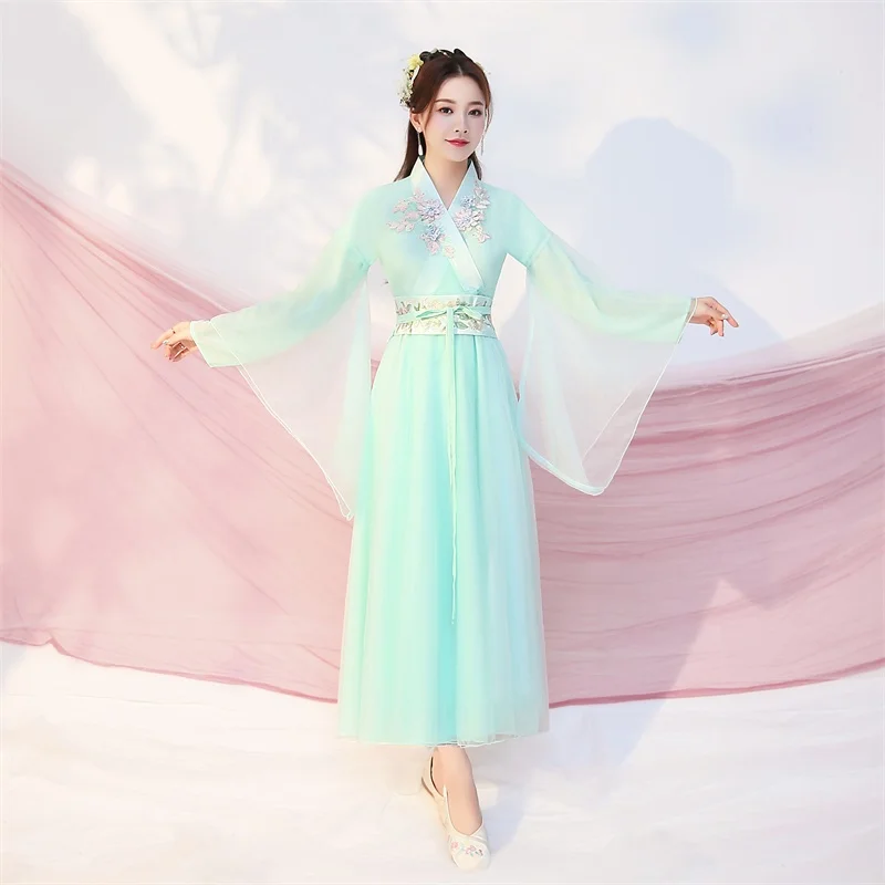 

Photo studio Wedding Classic beauty Stage dance costume movie tv drama Hanfu chinese dress girl fairy Ancient Embroidery skirt