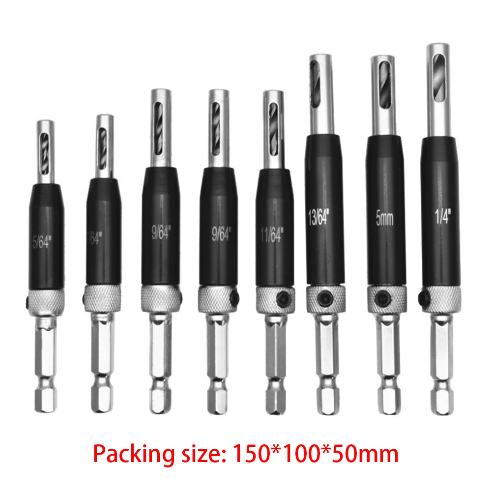 

17pcs Hinge Drill Hole Opener Twist Drill Carpenter Hole Puncher w/Wrench