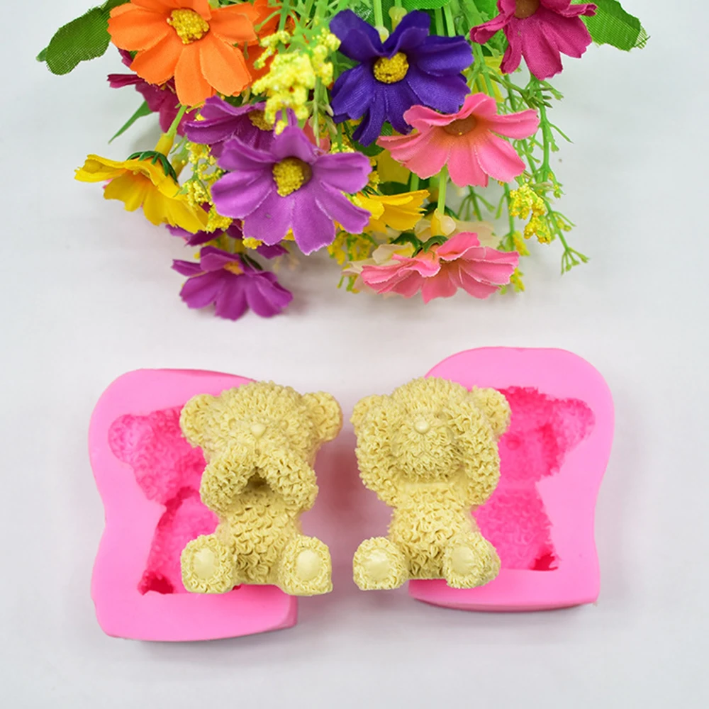 Силиконовая форма для мыла с милым медведем мальчиков и девочек инструменты