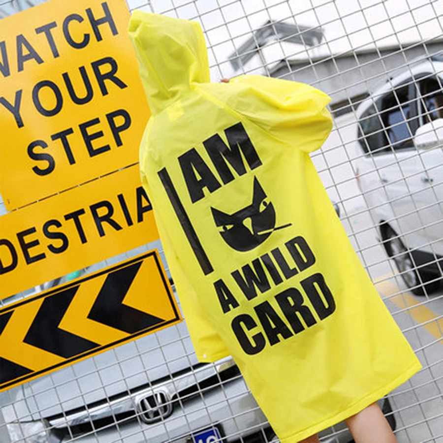 Мужской и Женский дождевик водонепроницаемый прозрачный желтый для мотоцикла