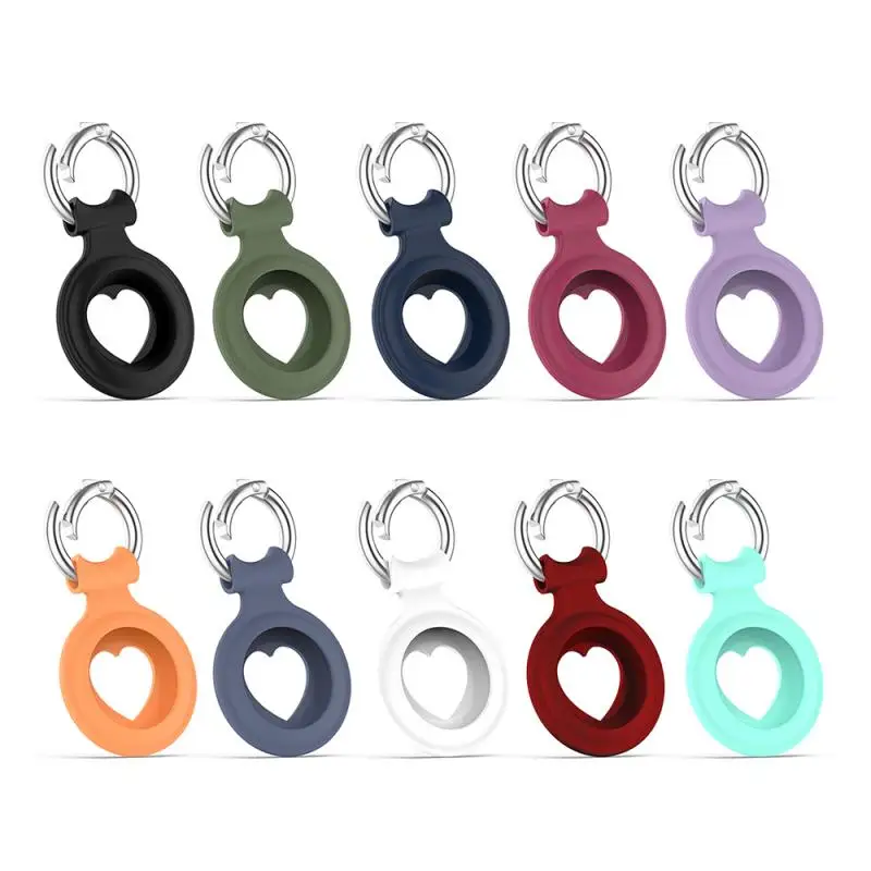 

Silicone Protective Case For Apple Airtags Spring Buckle Protective Cover For Apple Locator Tracker Anti-lost Keychain Sleeve