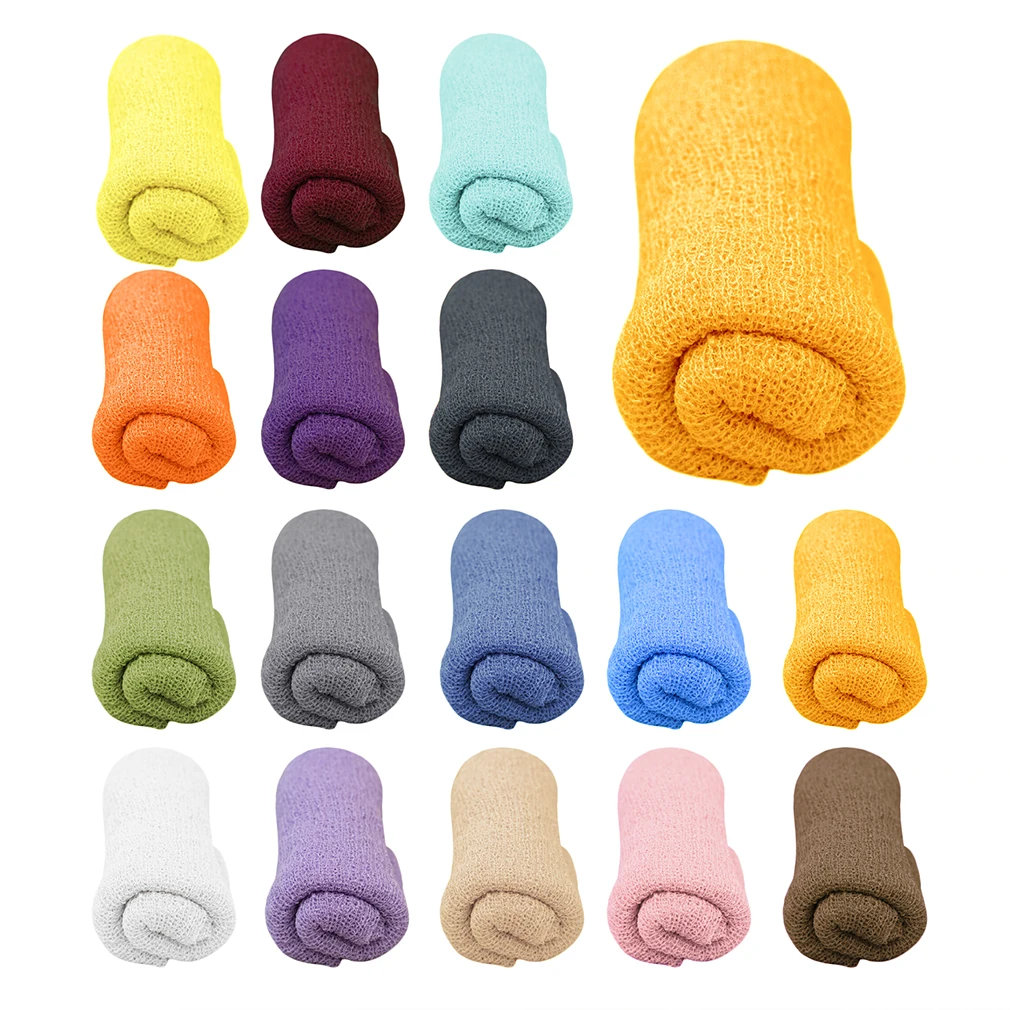 Baby Photography Props Blanket Rayon Wraps Stretch Knit Wrap Newborn Photo Hammock Swaddling Padding Nubble 40*150cm | Мать и ребенок