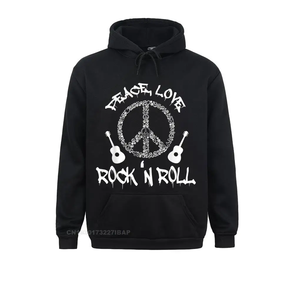 Funny Rock Hoodie Peace Love And Tee Mens Long Sleeve Hoodies Normcore Fall Sweatshirts Print Sportswears Brand