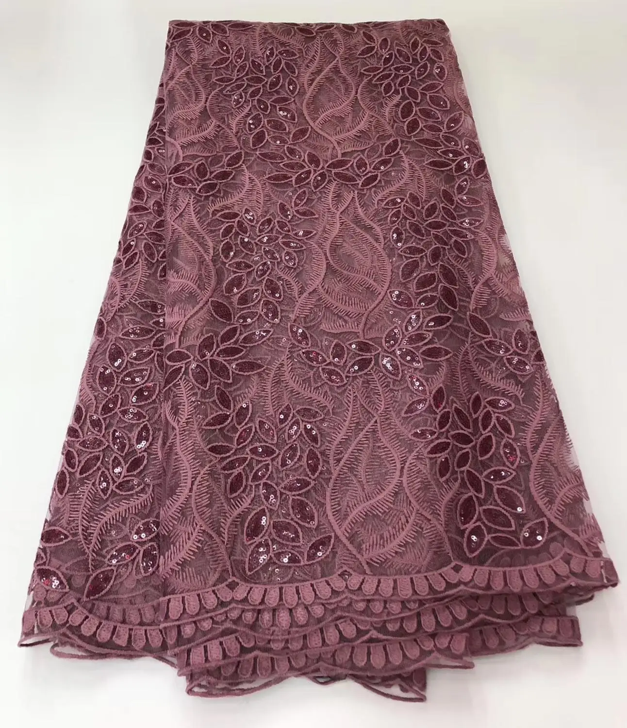 

2019 Embroidery Sequins African High Quality Net Swiss French Voile Guipure tulle mesh Lace Fabric For dress 5 yards/lot RL1105