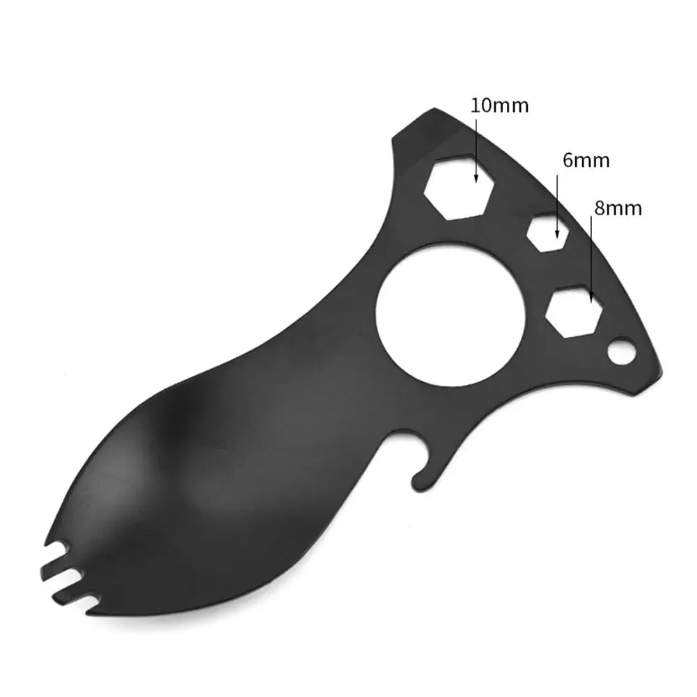 1 шт. многофункциональная ложка для кемпинга из нержавеющей стали переносной