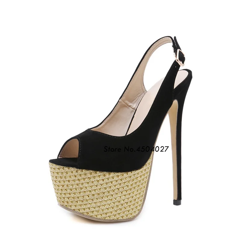 

Женские туфли-лодочки с открытым носком, на высоком каблуке и платформе