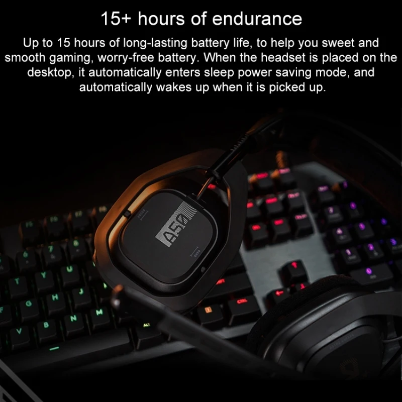 logitech astro a50 wireless gaming earphone 2 4hz multi function base station with mic 15 m wireless receiving range for laptop free global shipping