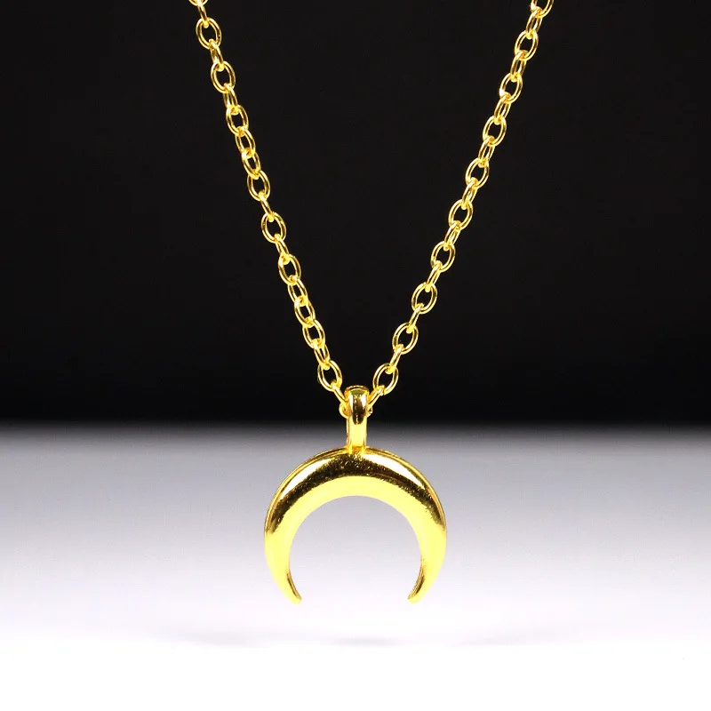 Модные Moon для женщин ожерелье Женская цепочка с кулоном позолота в форме