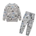 ZWF291 новый комплект одежды с рисунком из мультфильма, ракеты, свитшот с принтом и спортивные штаны для мальчиков, одежда для мальчиков и девочек комплект для девочек из 2 предметов, комплекты одежды от 3 до 10 лет