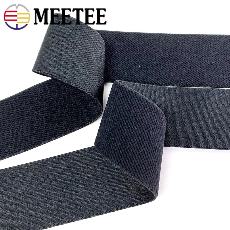 

Meetee 5 метров 30/35/40/50 мм 4,3 мм толстая нейлоновая эластичная лента для брюк ремень для брюк Резиновая лента для пояса аксессуары для детской ле...