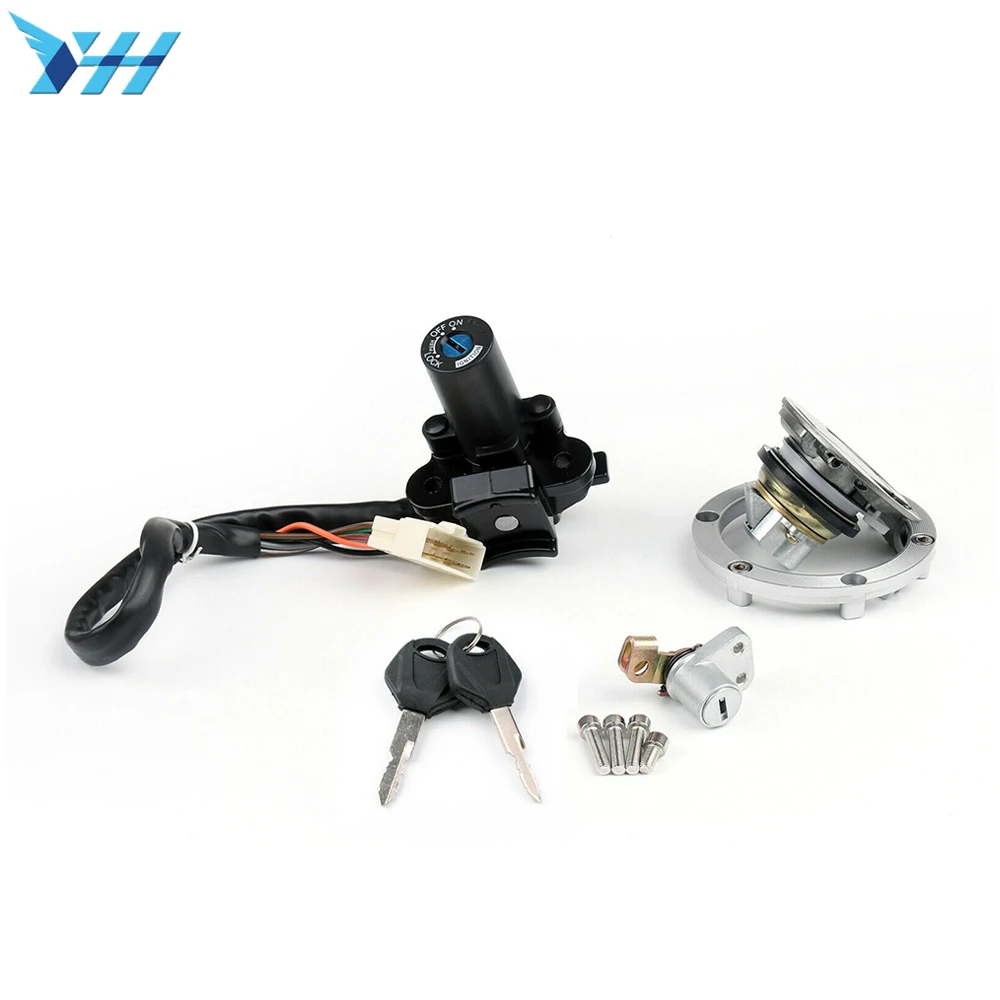

Motorcycle Lock Set Ignition Switch Fuel Gas Tank Cap Seat Lock Keys For Kawasaki EX250 Ninja250R 2008 2009 2010 2011 2012