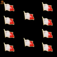 10pcsset malta flag metal enamel pins patriotic suit lapel badge shirt denim accessories safety pins brooch festival gift