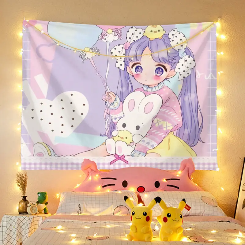 

Cartoon Tapestry Room Decoration Home Kawaii Room Decoration Mural Witchcraft Tapestry Hippie Children's Room Tapestry