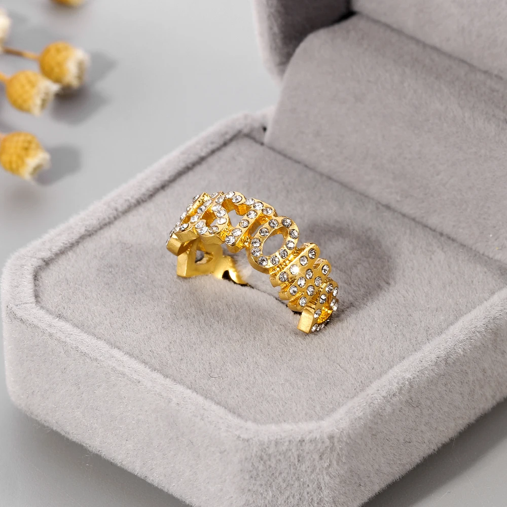 

Bagues personnalisees ajustables en zircon pour femmes et filles, bijoux de mariage faits a la main jewelry ring jewlery