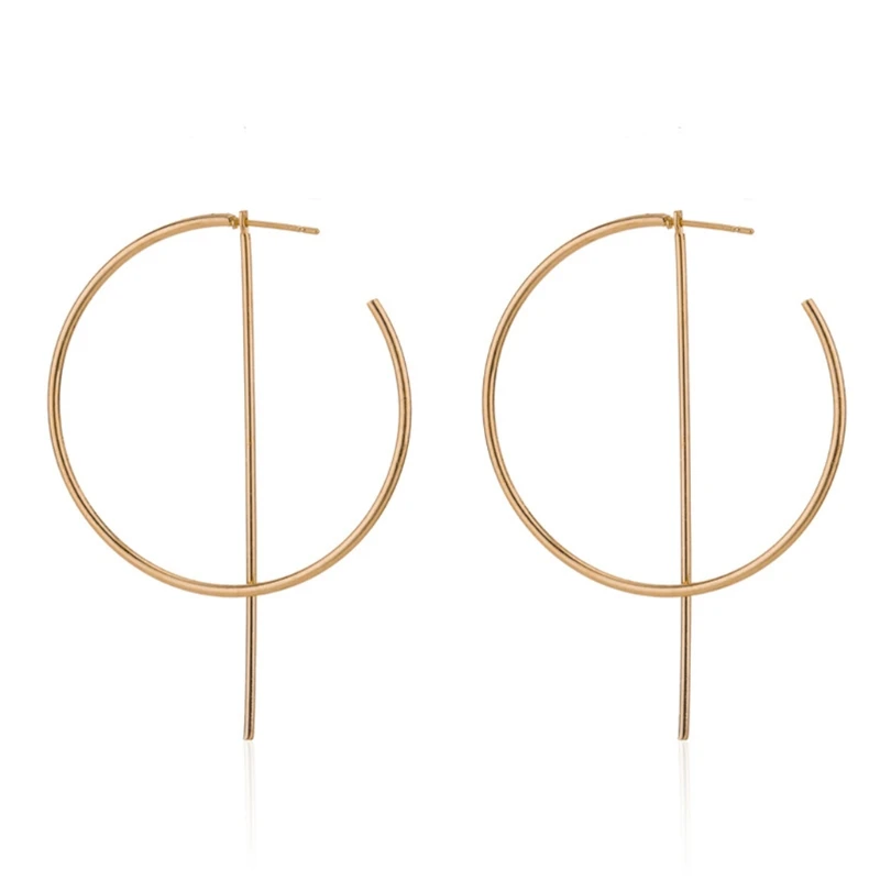 

Alloy Hoop Earrings Endless Hoop Earrings Girls Hoop Earrings Round Tube Hoop Earring Men and Women Silver Earring