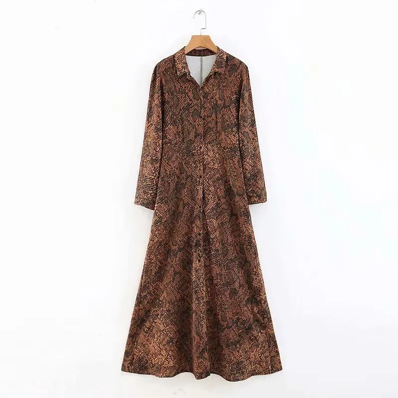 XL45 2541 Европейская и американская мода серпантин платье с принтом женское vestidos de