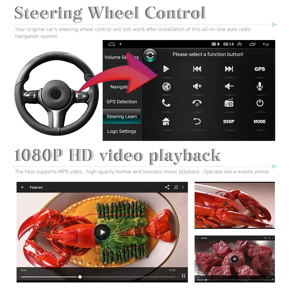 Автомагнитола AMPrime 1 Din с GPS мультимедийный проигрыватель MP5 экраном 7 'ɲ.5D для