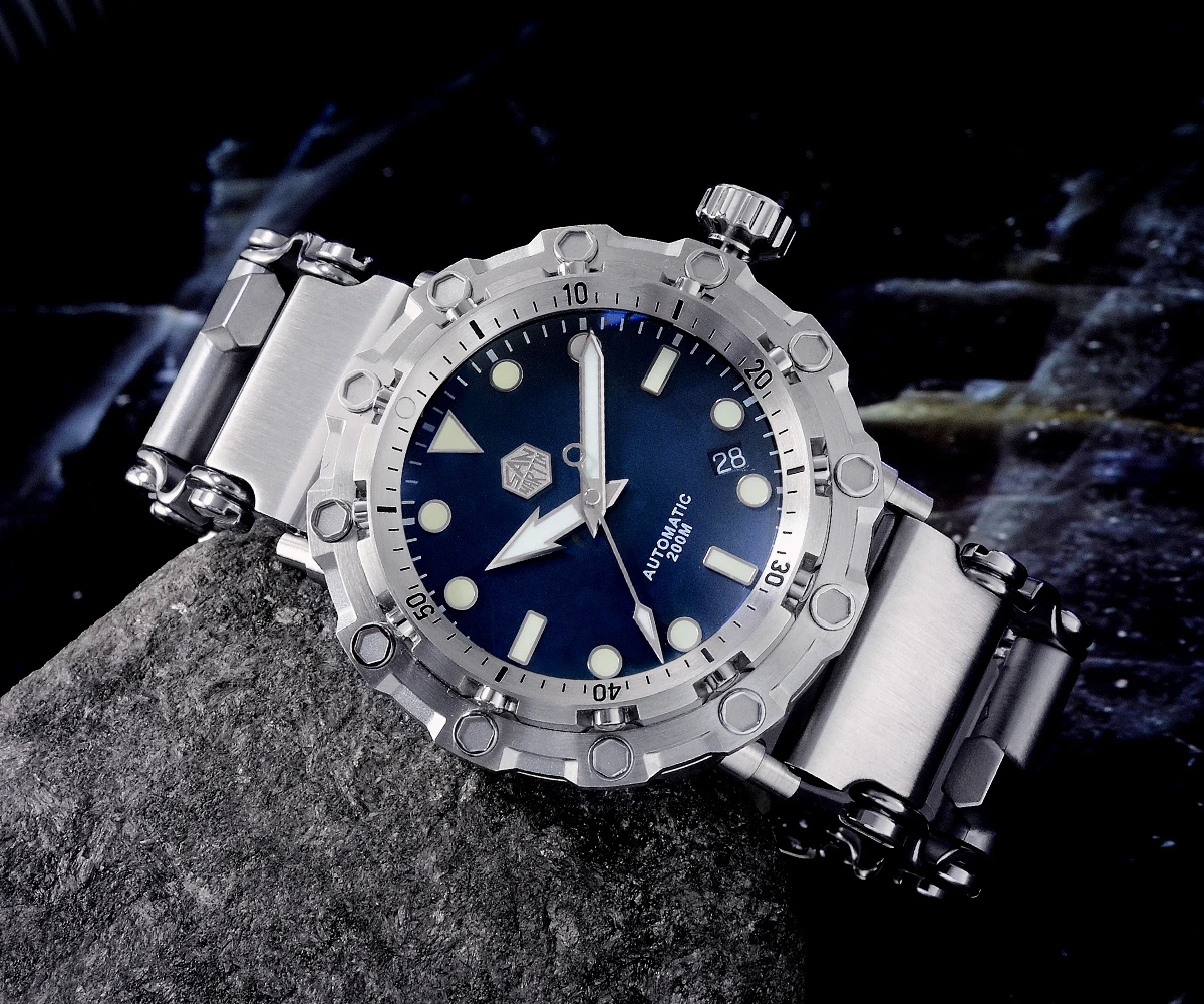 Lugyou Сан Мартин Осьминог Diver часы Мужские автоматические SW200 нержавеющая сталь 20ATM сапфир купольный инструмент браслет многофункциональный BGW