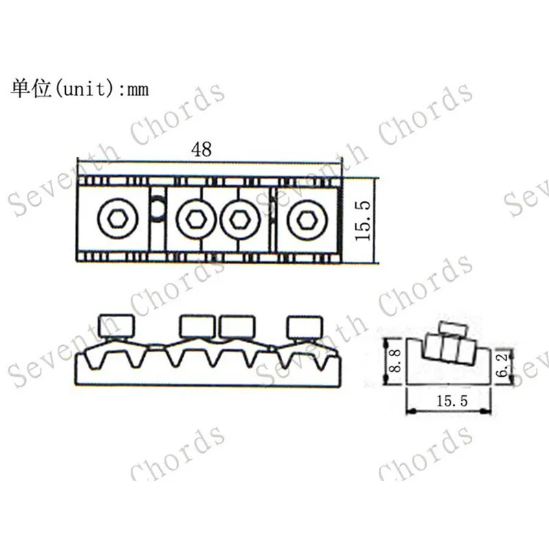 Набор из 7 струн электрогитары фиксирующая гайка для тромоло-мостов двойная
