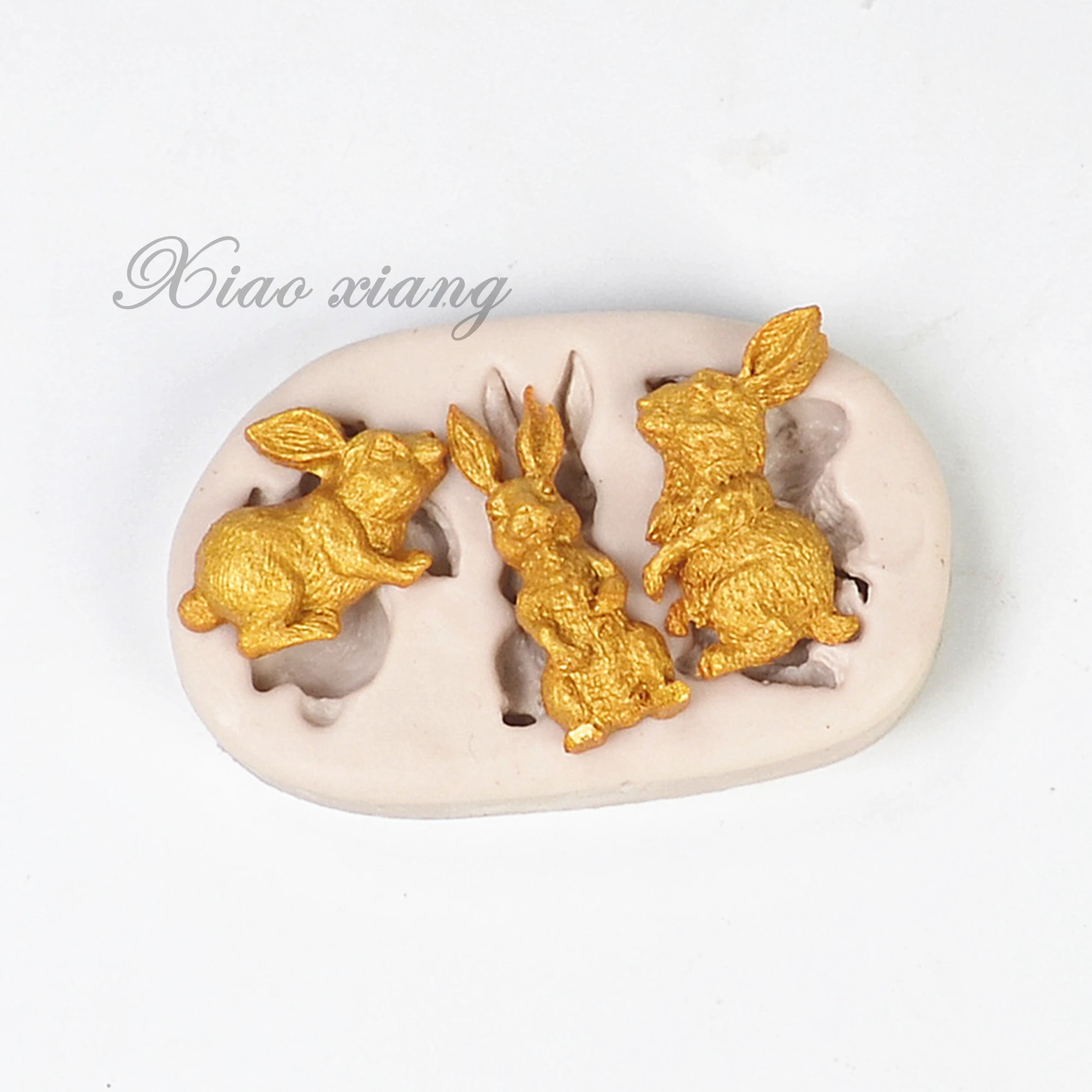 Luyou 1 шт. силиконовые формы для украшения торта в виде кролика из смолы 3D