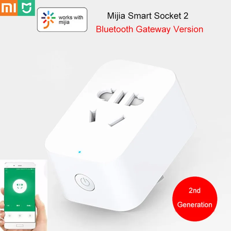 2021 Новый xiaomi mijia умная розетка 2th Bluetooth шлюз версия беспроводных коммутаторов