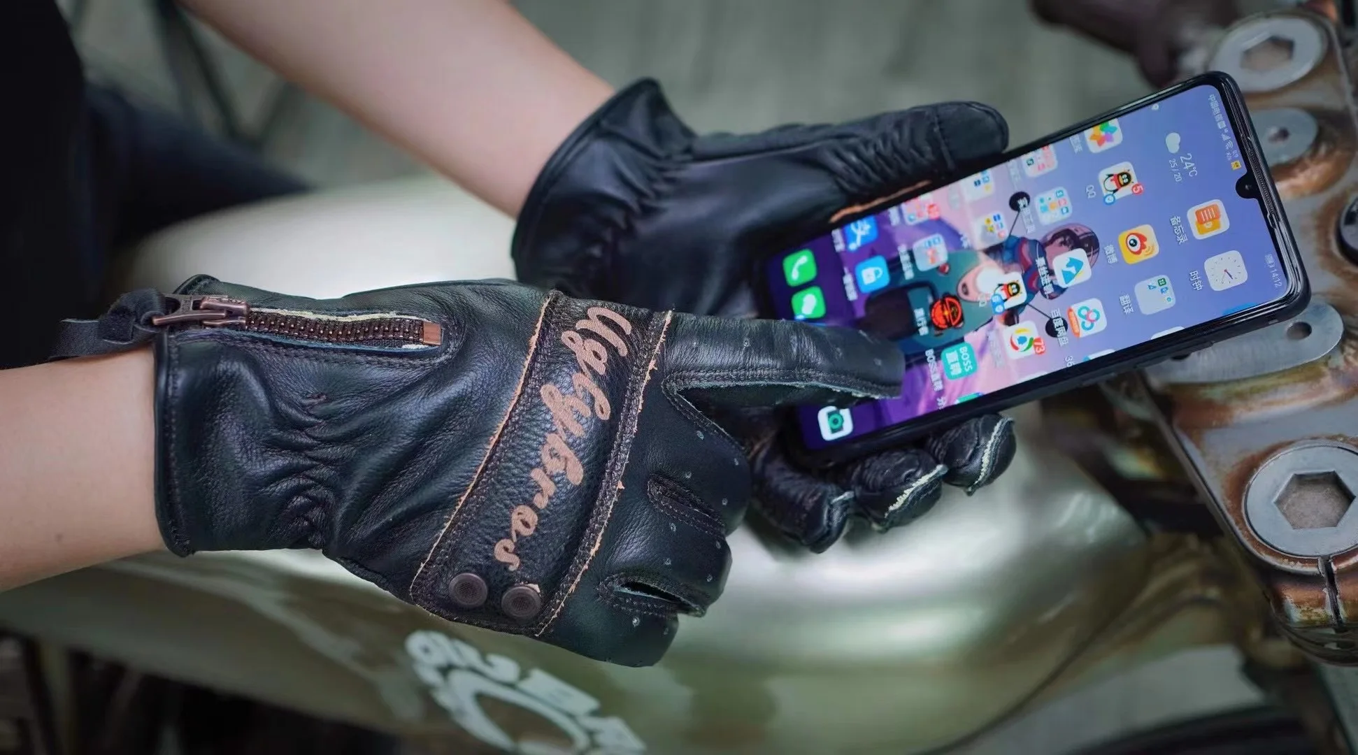 Мужские мотоциклетные винтажные кожаные перчатки Kev облицованная одежда-стойкие