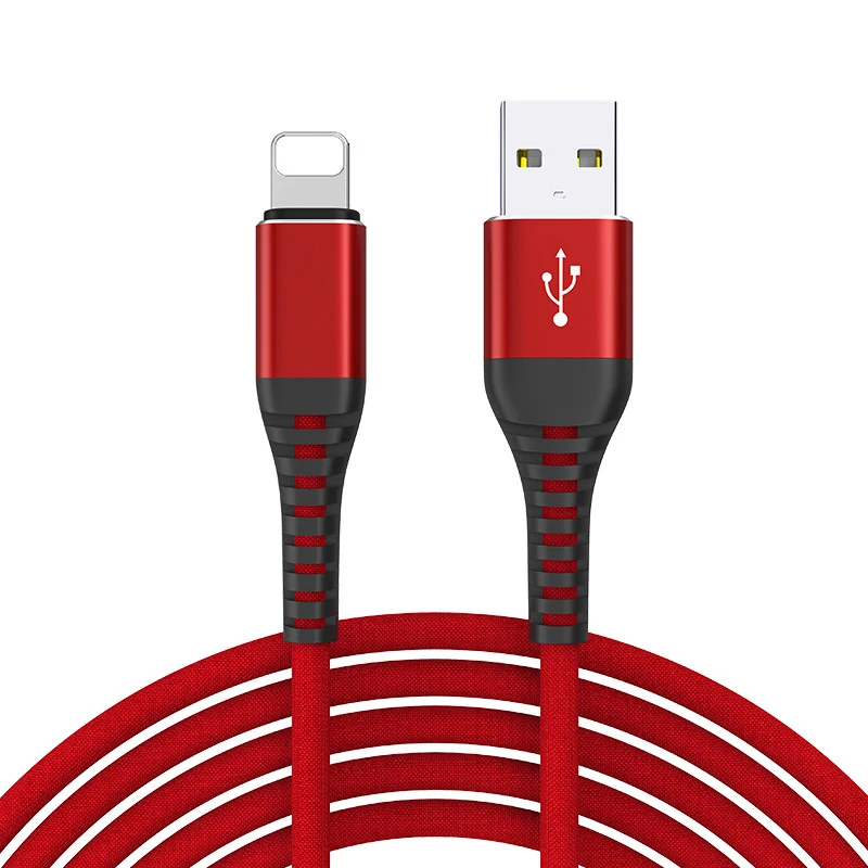Красный 3.1A телефон USB кабель для iPhone X 8 7 6 6S plus 5 5S кабель Hi-tense кабель передачи данных для быстрой зарядки быстрое зарядное устройство для устройств apple - Цвет: Красный