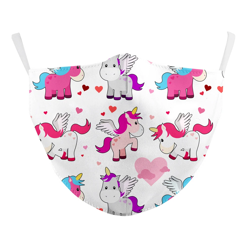 

Washable Children Fashion Printed Mouth Mask Breathable Dust-proof Anti-haze Cotton Mask Adjustable Reusable Masks
