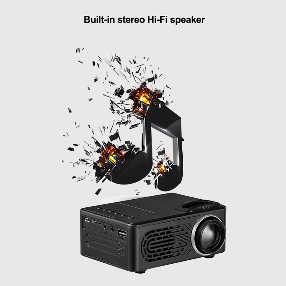 Портативный мини проектор с ЖК экраном 25 80 дюймов 320*240 Оригинальный светодиодный