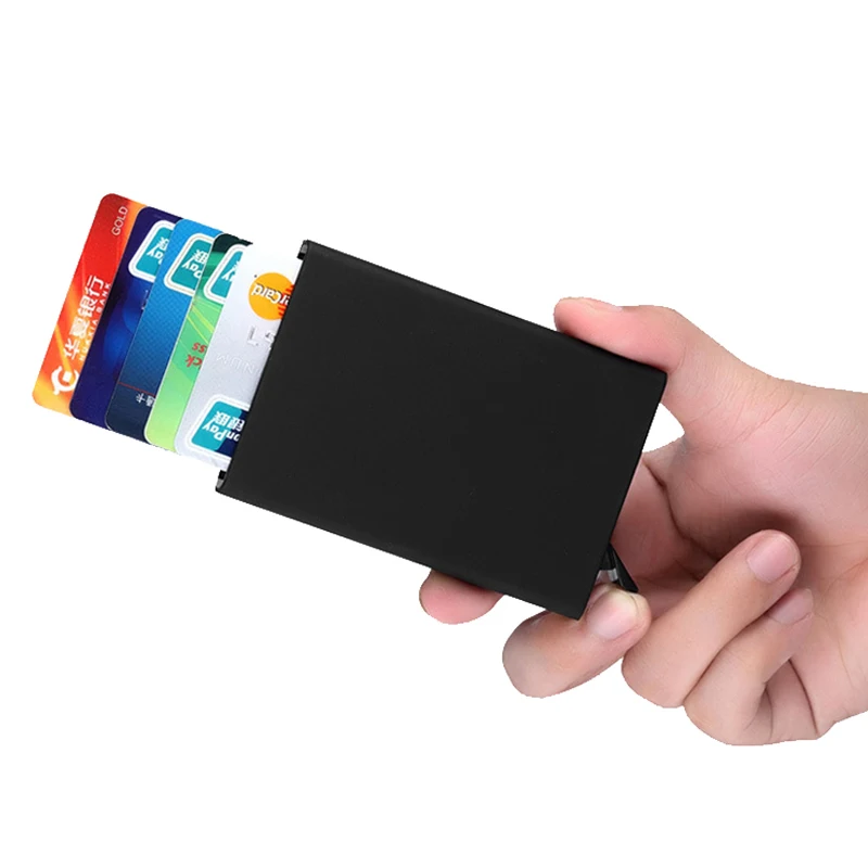 6 цветов RFID металлический держатель для кредитных карт коробка из нержавеющей