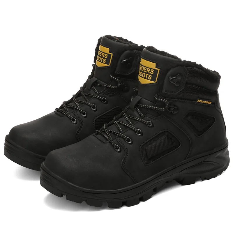

Winter Boots Ankle Boots Men Male Sneakers Genuine Leather Winter Boots for Men Hiking Lace Up