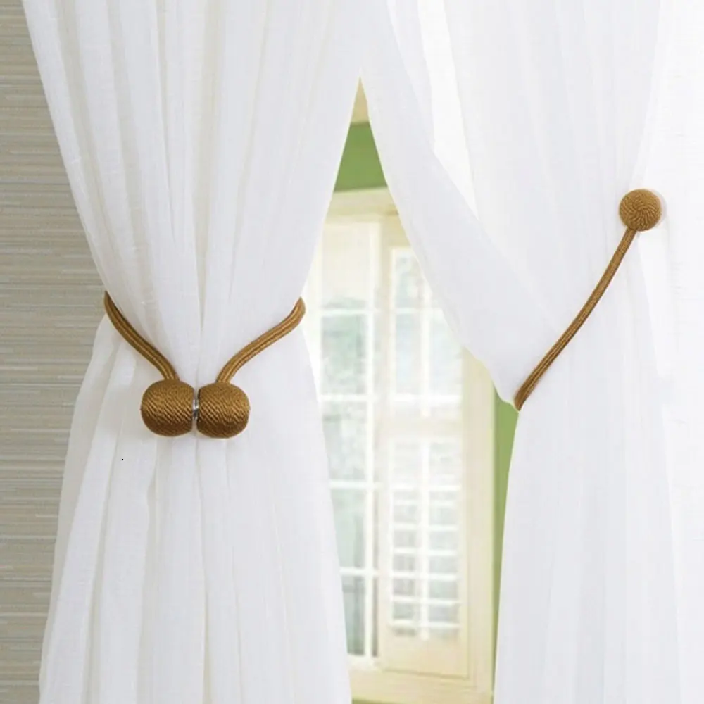 

1PCS Magnetic Pearl Ball Curtain Tiebacks Punch-free Installation Curtain Buckle Holdbacks Buckle Clips Decorative Accessory