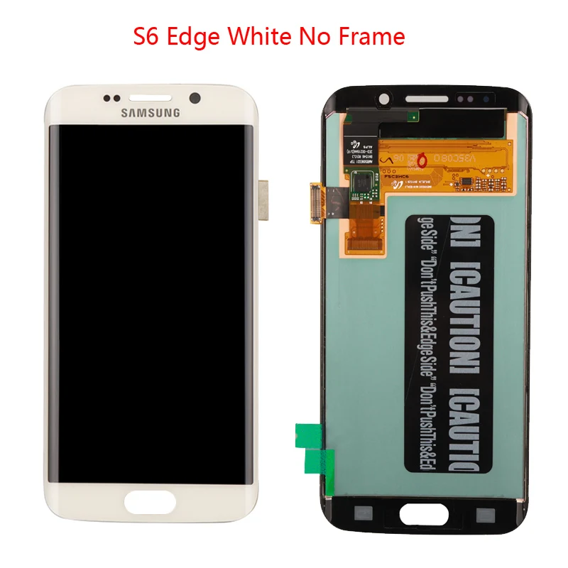 White l No Frame 5,1 ''lcd Super AMOLED дисплей для SAMSUNG Galaxy s6 edge дисплей G925 G925F ЖК дигитайзер сборка с рамкой - Цвет: White l No Frame