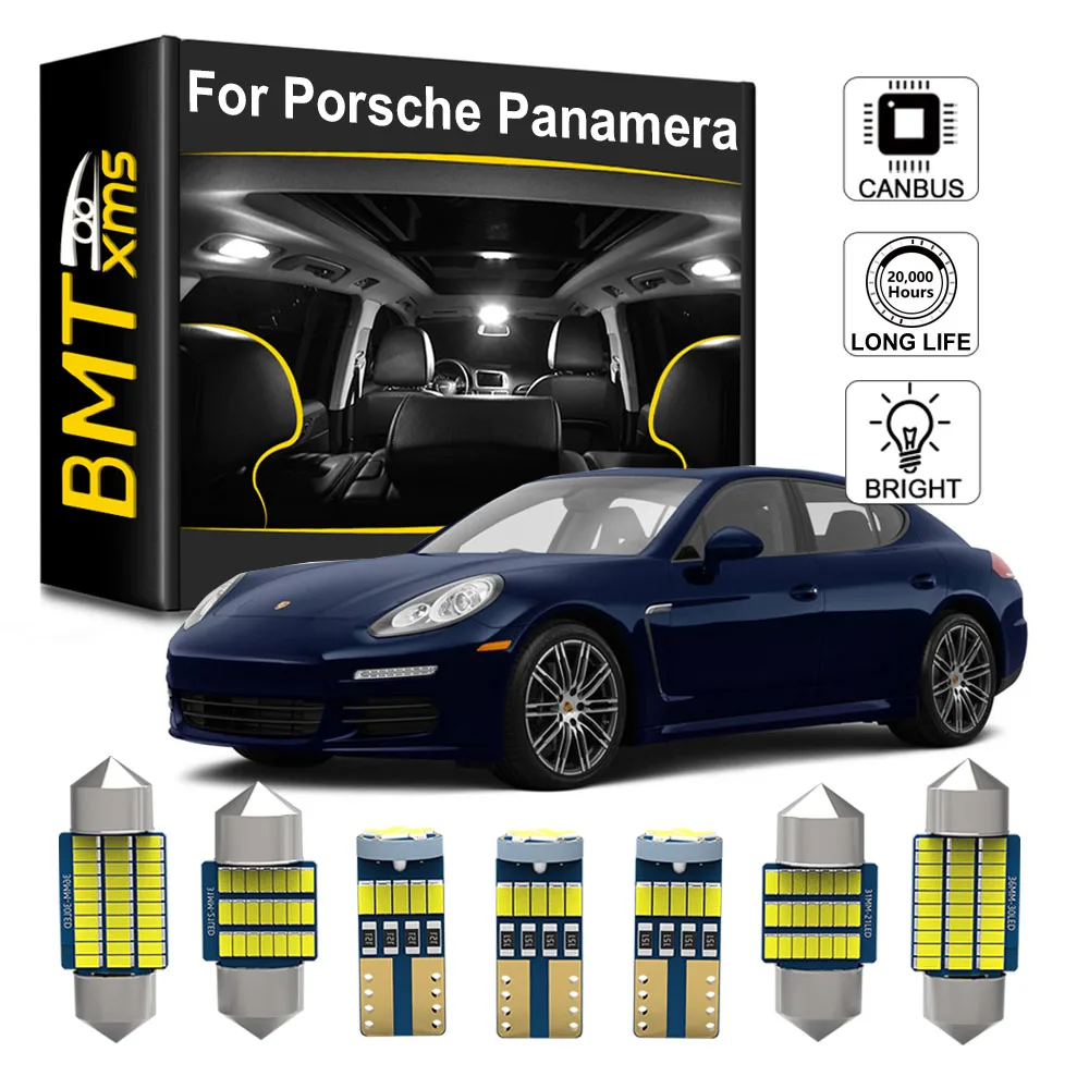 

BMTxms 23Pcs Canbus Car LED Interior Map Light License Plate Door Lamp For Porsche Panamera 970 4S Turbo S Diesel GTS 2009-2016