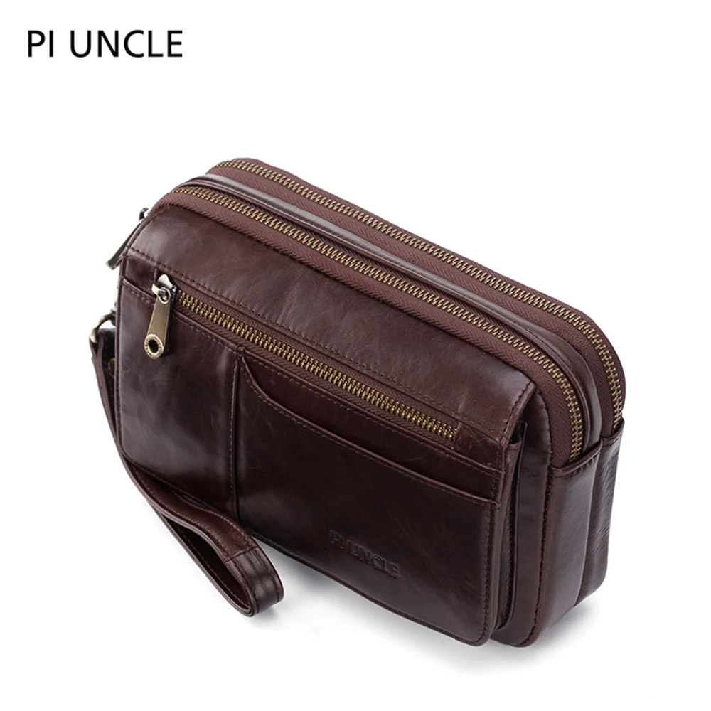 Мужской кожаный модный кошелек для телефона длинная Мужская Вместительная Сумка