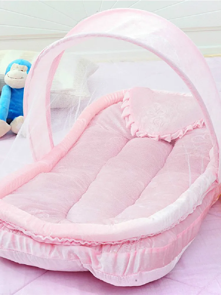 Лидер продаж навес для детской кровати москитная сетка с подушкой на матрас
