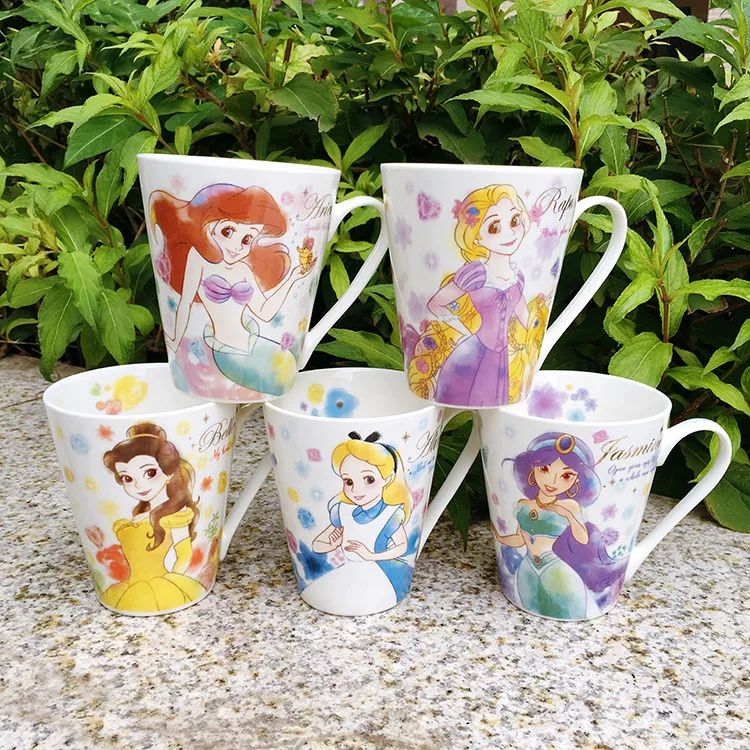 Милый мультфильм Ариэль Алиса Белль Жасмин Рапунцель керамическая кофейная кружка чашка на день рождения Рождественский подарок