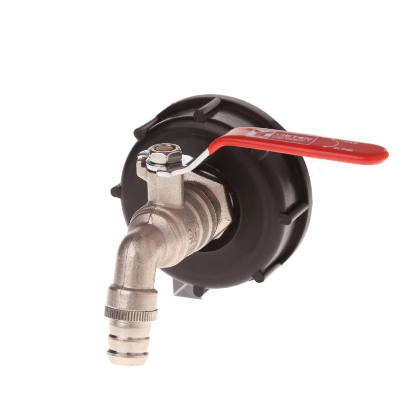 

IBC Tote Tank Food Grade Drain Adapter 2.36" Coarse Thread To 3/4" Brass Hose Faucet Valve