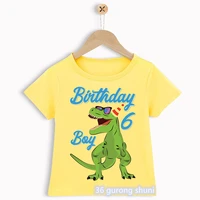 vogue im birthday gift dinosaur animals print t shirt number toddler kids boys clothes t shirt children clothing summer tops