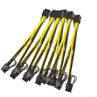 6 шт. 8 контактный разъем Dual PCIe 2X 8 Pin (6 + 2) Мужской Мощность кабеля для адаптера для Графика карты BTC Майнер